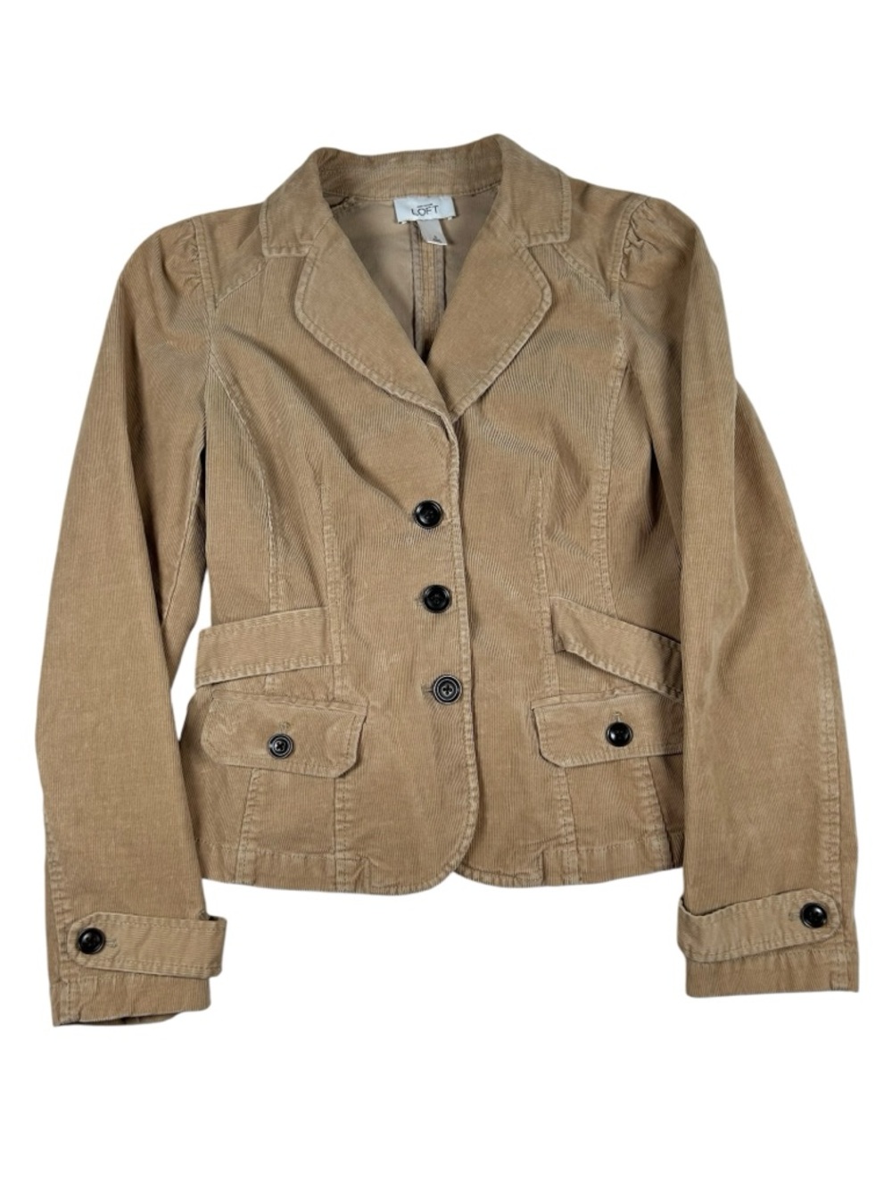 LOFT Tan Corduroy Blazer | Preppy Academia Fall Jacket Size 8